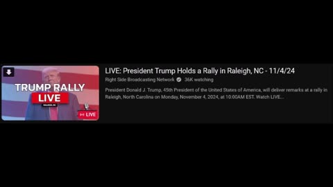 LIVE: President Trump Holds a Rally in Raleigh, NC - 11/4/24