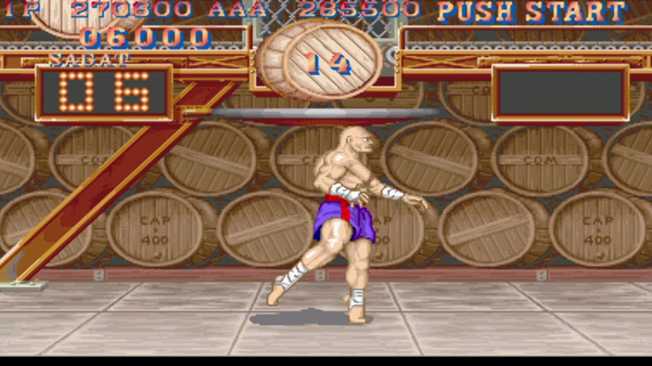 Sagat (Bonus Stage Barrels)