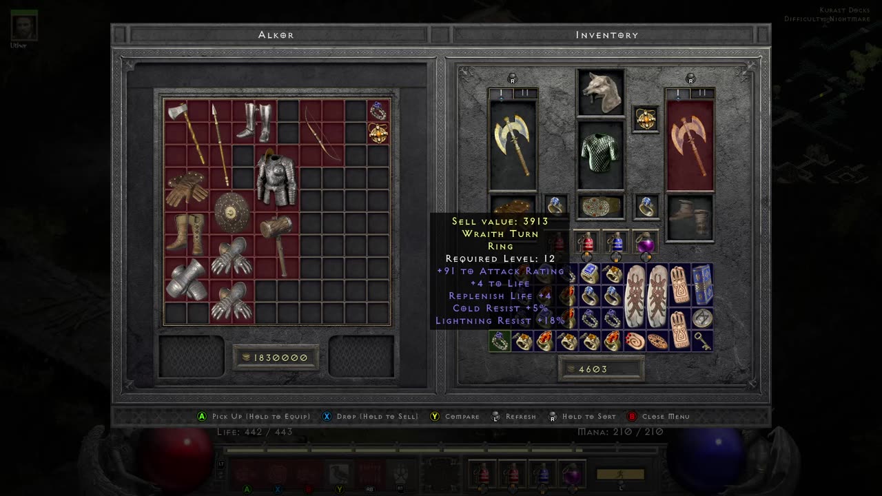 diablo 2 res p44 - the blood countess helps me build a new bloodfist