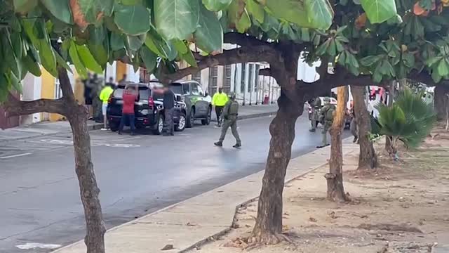 Operativo de la Policía en el Centro e Cartagena