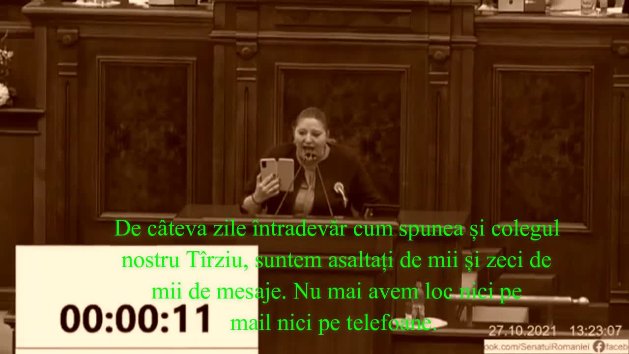 Pentru adevăruri ascunse numai un minut! Intervenție Senator Diana Iovanovici-Șoșoacă