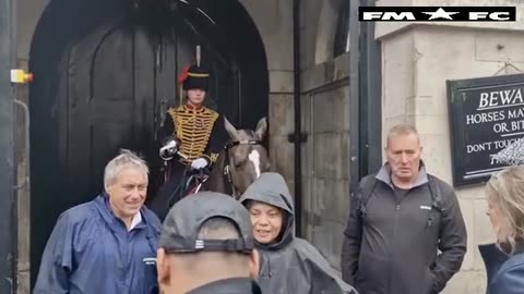 King's Guard bursts into tears after being surprised by parents