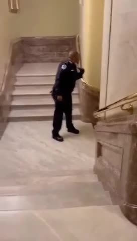 Police inside Congress flee from Trump supporters