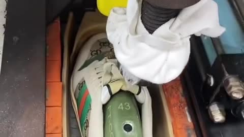 Gluing sneaker soles