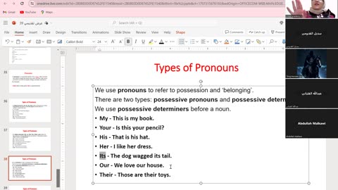 Parts of Speech-Pronouns