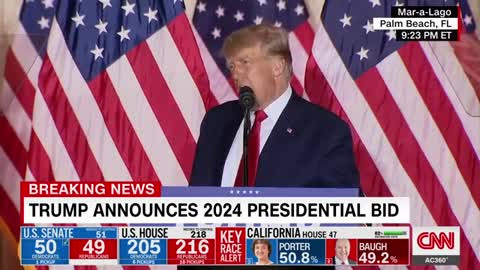 Watch Donald Trump announce his 2024 candidacy