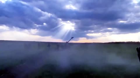 Drone corrected Ukrainian 122mm howitzers D-30 rounds hitting Russian positions in Kharkiv Oblast