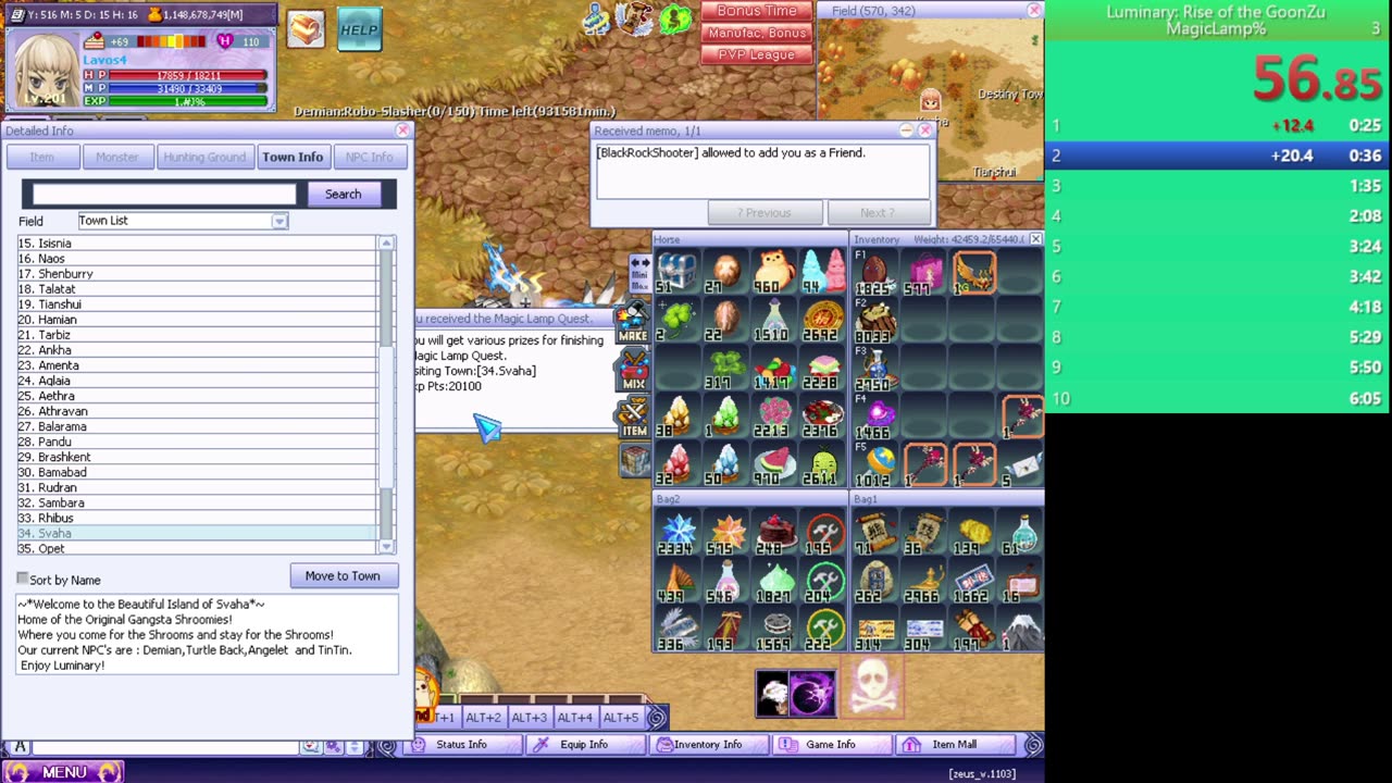 [PERMANENT WORLD RECORD] Luminary: Rise of the GoonZu MagicLamp% #speedrun in 03:18