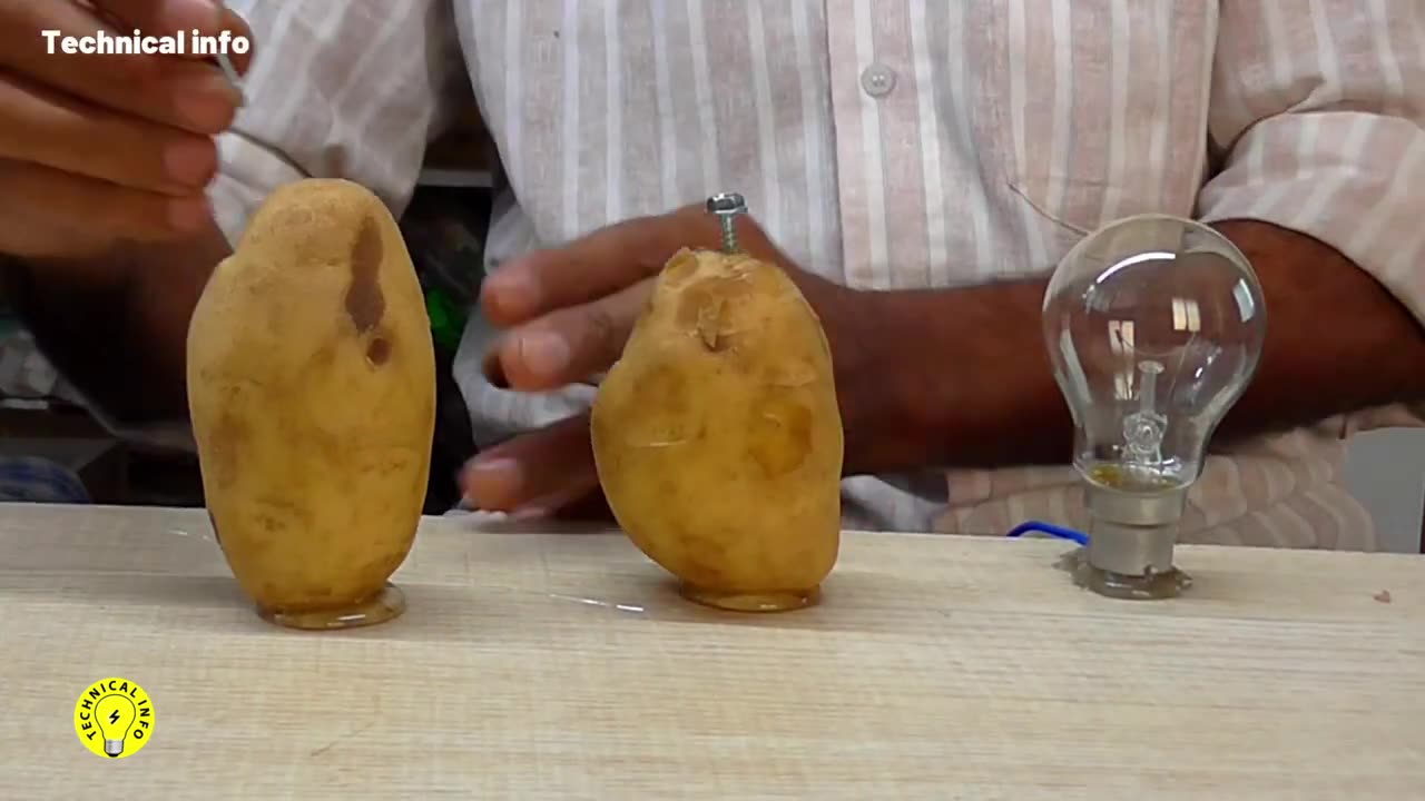 Free 230v Light Bulb use Potato energy