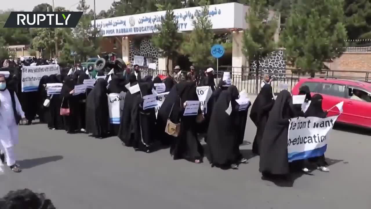 Pro-Taliban Female Jihadis demonstrate in Kabul - Why Are We Pretending They Are Victims