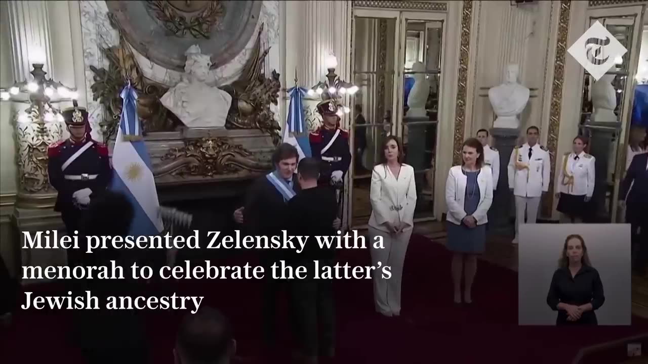 Zelensky confronts Viktor orban at javier milei inauguration.