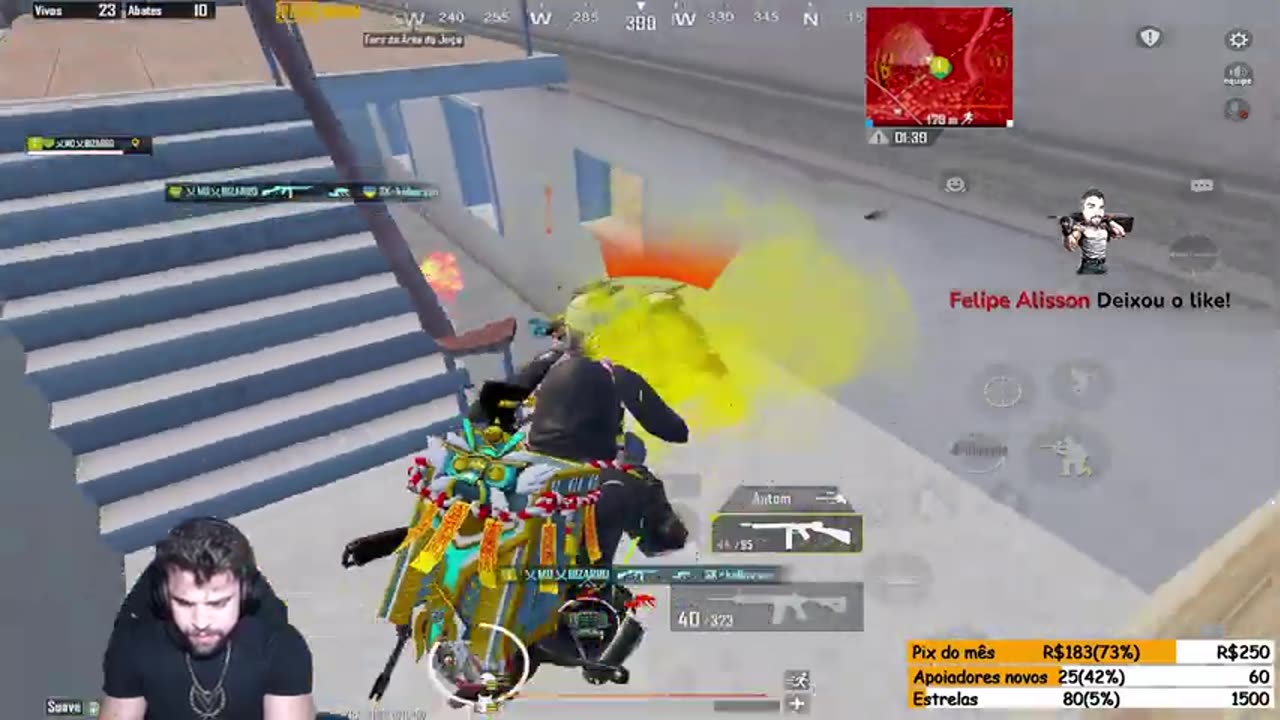 BIZARRO WIPOU 3 SQUADS NESSA PARTIDA! THOMPSON ESTÁ ABSURDA NA MINHA MÃO! PUBGMOBILE