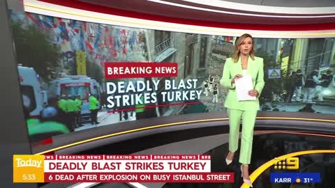 Turkey explosion leaves six dead in Istanbul | 9 News Australia