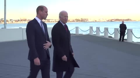 ‘Where’s Your Topcoat?!’: Joe Biden Jokes with Prince William