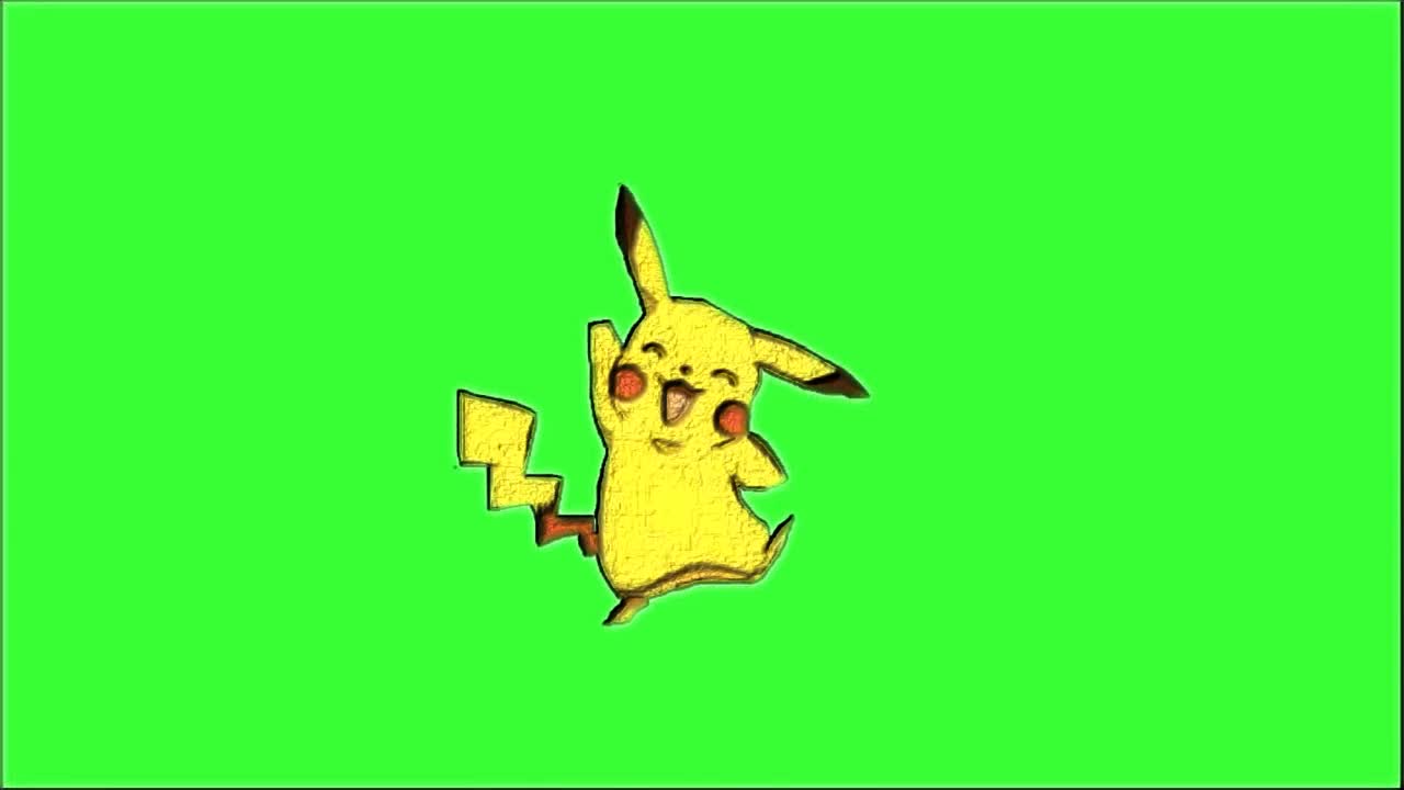 Pickachu Pokemon green screen effect