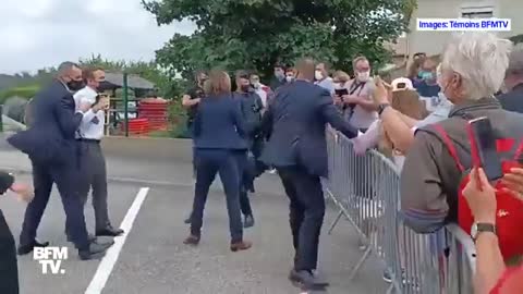 MACRON GETS A SLAP THE CUNT