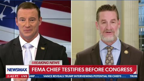 Joining Carl Higbie on Newsmax to Discuss FEMA Chief Testifying Before Congress