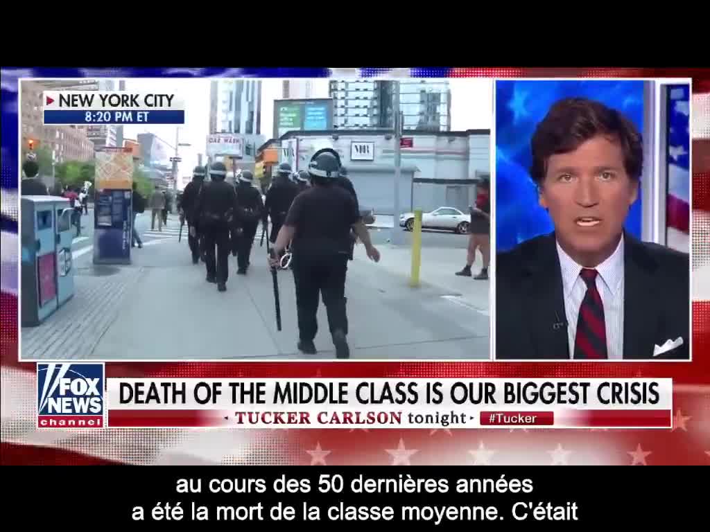 Tucker Carlson : Ce que vous regardez, c'est une guerre de classe déguisée en guerre de race (Fox News) (VOST)