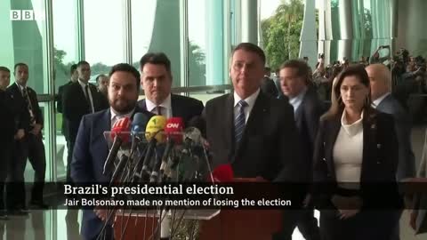 Bolsonaro breaks silence after defeat in Brazil election - BBC News