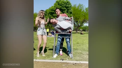 Man Cut In Half On A Bike