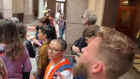 Trans Kids Protesters Greeted By InfoWars Reporters Upon Arriving At Texas Capitol