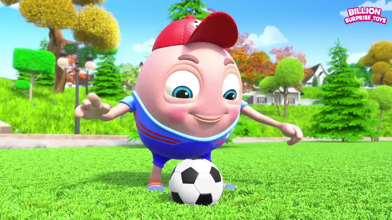 Soccer game fun with funny Humpty Dumpty - BillionSurpriseToys Nursery Rhymes & Kids Songs