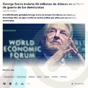 George Soros invierte 60 millones de dólares en el fondo de guerra de los demócratas