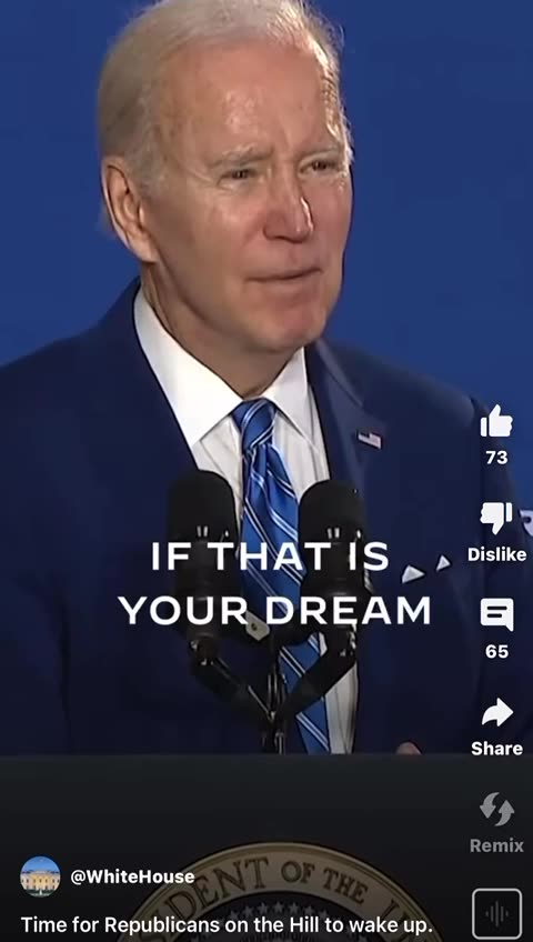 Biden tells the truth for once, "I'm your nightmare".