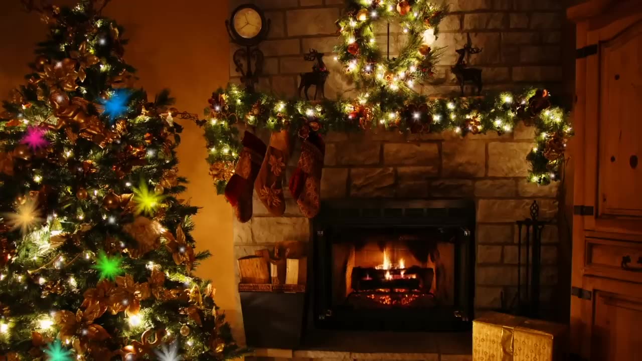 Christmas🎅 Music ☃️Relaxing Music ❄Christmas Ambiance Fireplace