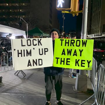 Police and media gather outside Manhattan DA’s office in wake of Trump indictment