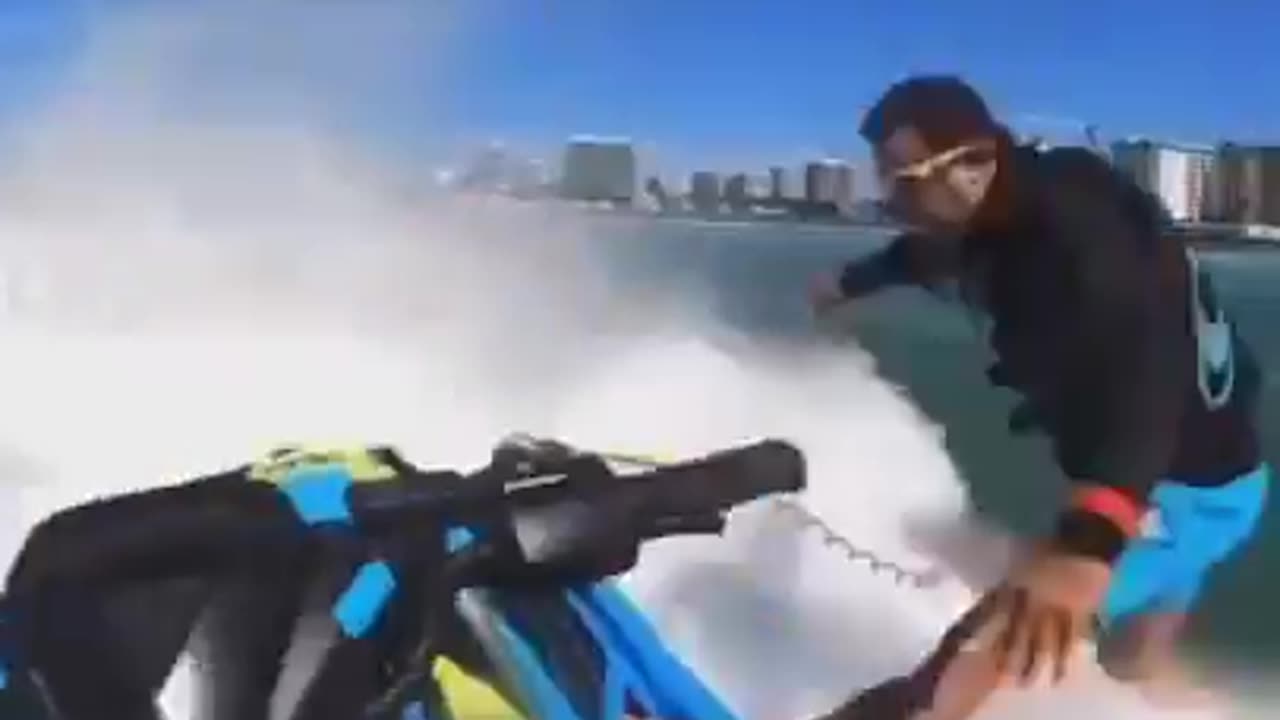 Jet Skier Loses Control