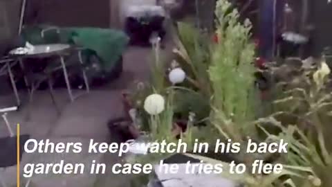 a gunman threw a revolver into a neighbour’s garden after being confronted by fi_1