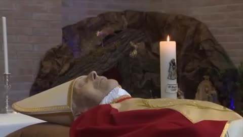Ratzinger, Former Pope Benedict XVI, the body in a chapel of the Vatican monastery