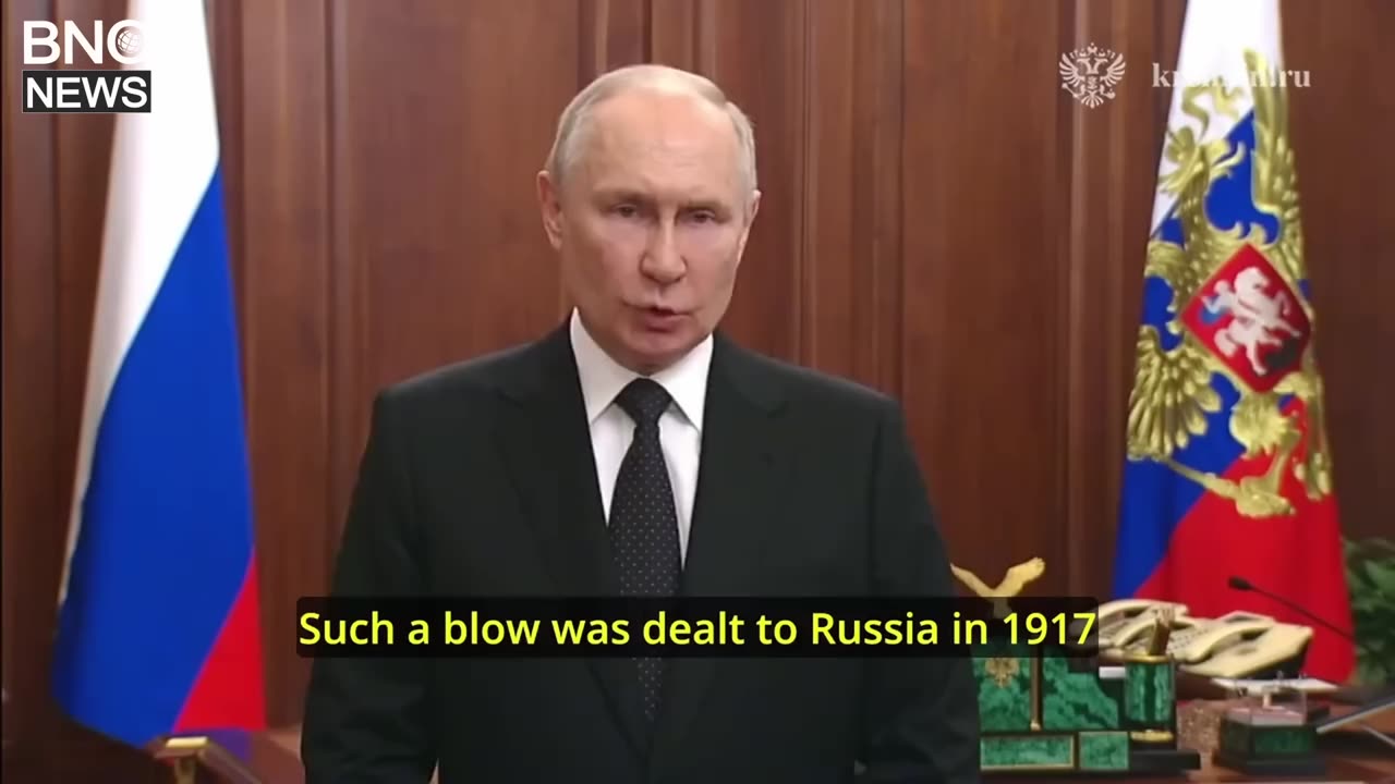 Vladimir Putin addresses the nation on Wagner rebellion