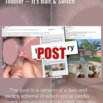 Fact Check: NO Evidence Police Deputy Tyler Cooper Found Lost Toddler -- It's Bait & Switch