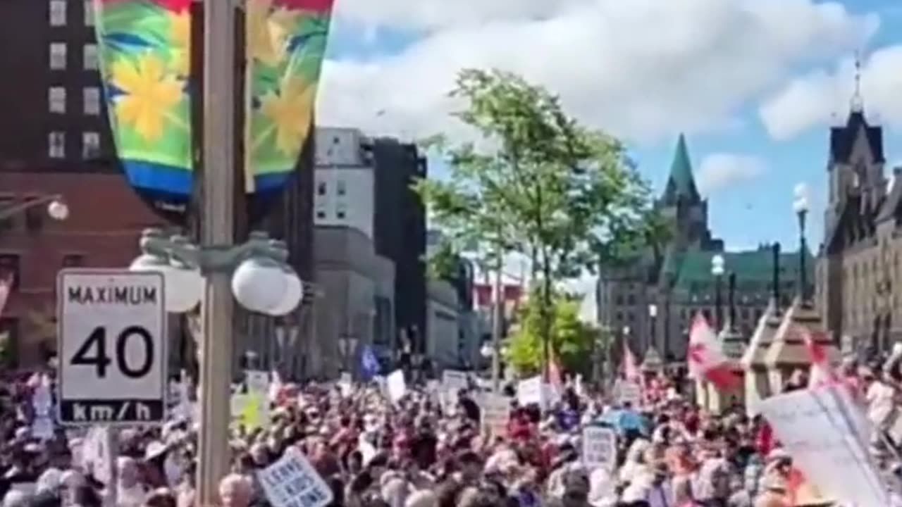 Scenes from Ottawa today where thousands of parents and kids are protesting