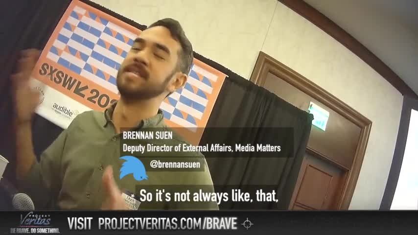 Media Matters' Deputy Director of External Affairs Brennan Suen takes credit for Veritas Twitter Ban