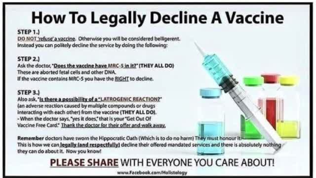 How To Legally Decline A Vaccine