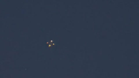 airplane in the night sky