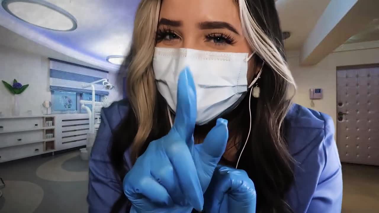 ASMR DENTIST EXAM & TEETH CLEANING ROLEPLAY | Latex Gloves, Inaudible Whispers, Scratching