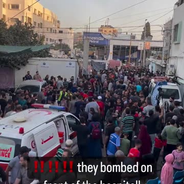 Isreali bombing hits near a hospital in Gaza