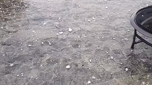 Huge Hail Lands in Alberta