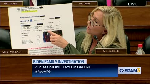 Marjorie Taylor Greene brings receipts of Hunter Biden unlawful foul play