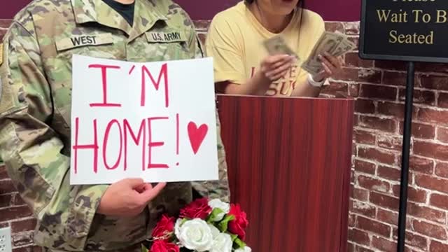 When Pizza Woman sees her Military Husband!!🥺❤️🇺🇸