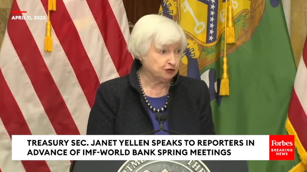 JUST IN: Treasury Sec. Janet Yellen Speaks About Ukraine Help Before IMF-World Bank Spring Meetings