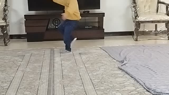 my funny kid playing