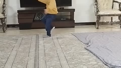 my funny kid playing