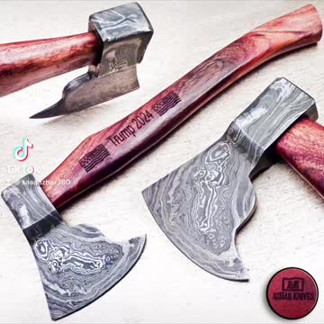 Trump 2024 Handmade Damascus steel axe