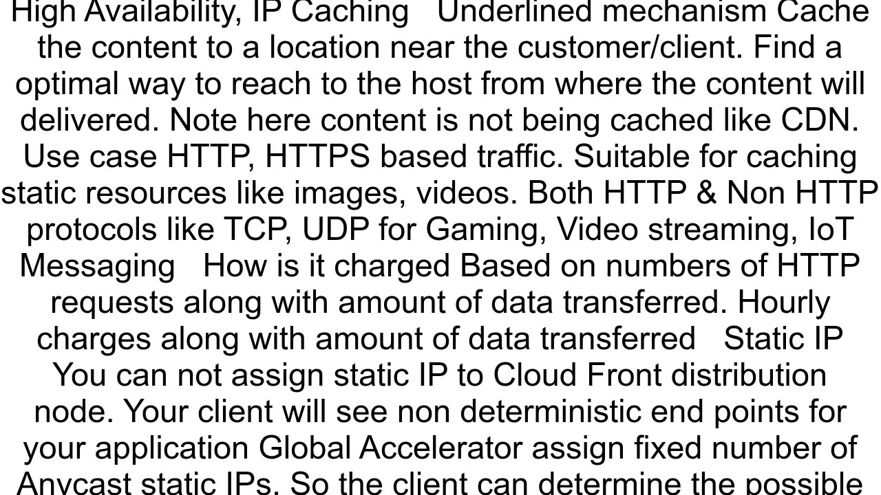 AWS CloudFront vs Global Accelerator for Dynamic contents