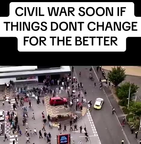 English Police Speeding away from the Swarm of invaders